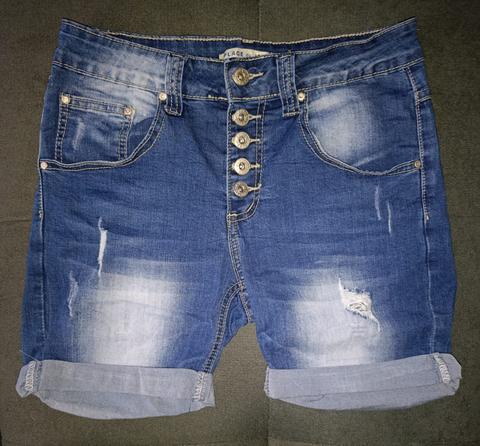 Place Du Jour Stylische Damen Jeans-Shorts mit Knopfleiste Size S