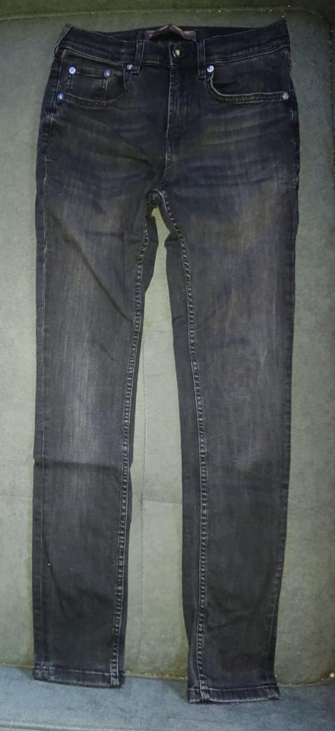 Zara Man Jeans im Slim/Skinny Fit – Dunkelgrau/Schwarz Size M