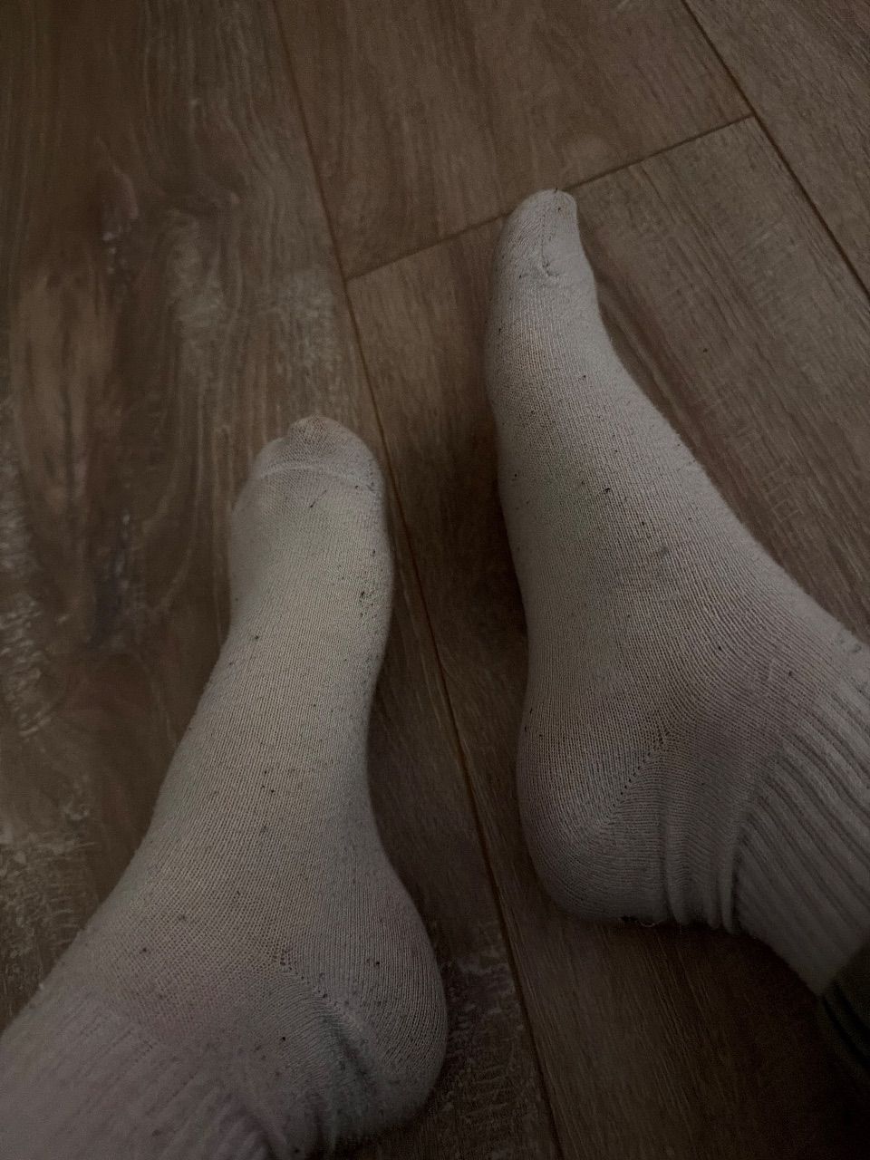 Ohne Marke weiße getragene Socken Size 38
