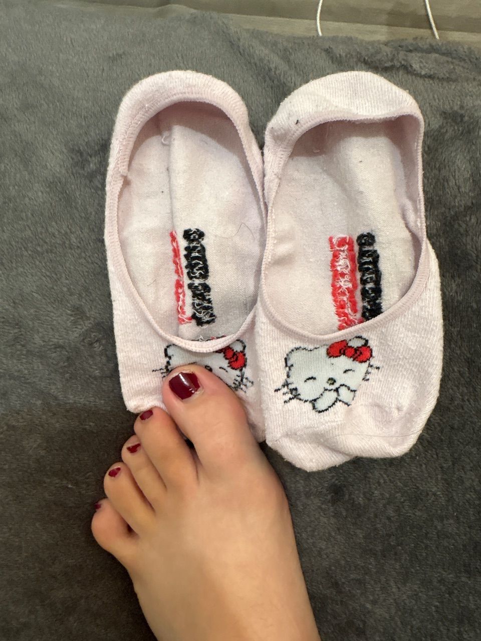 Getragene süße Socken