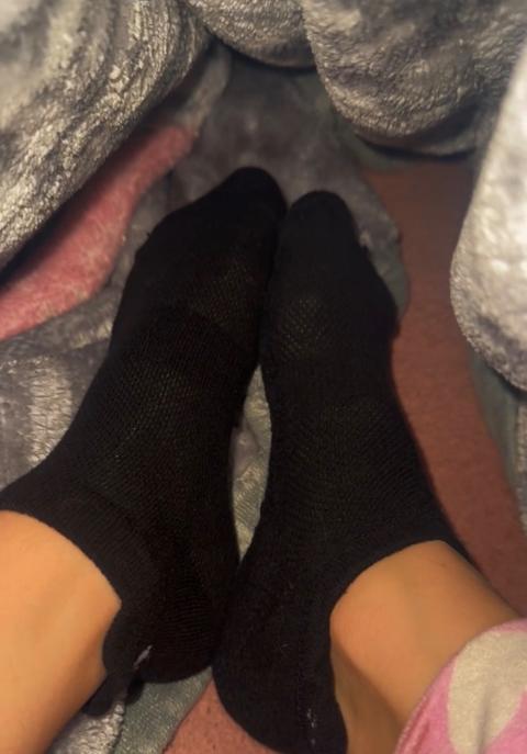 Getragene Socken