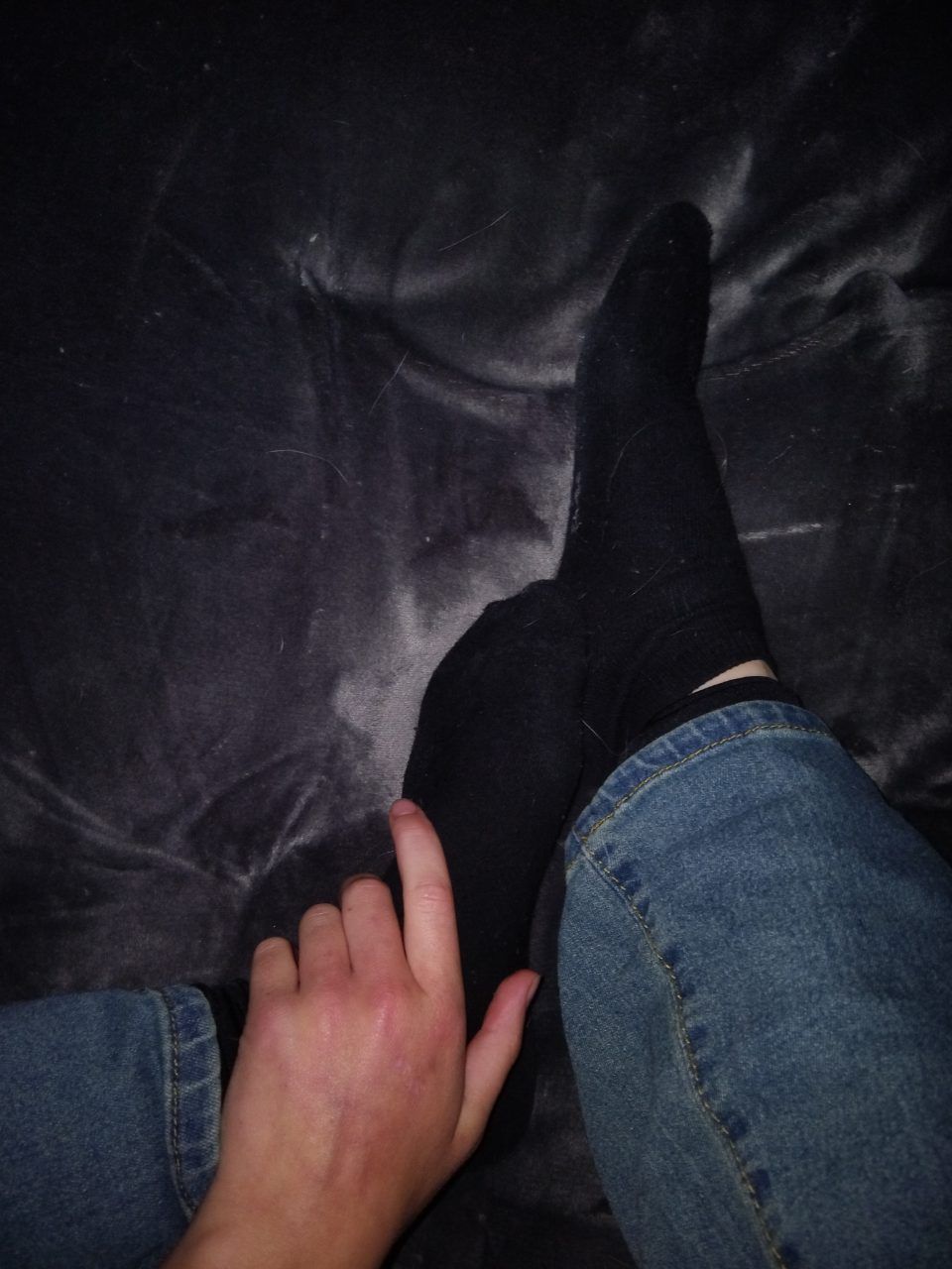 Ohne Marke Schwarze getragene Socken