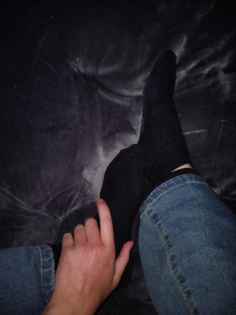 Ohne Marke Schwarze getragene Socken