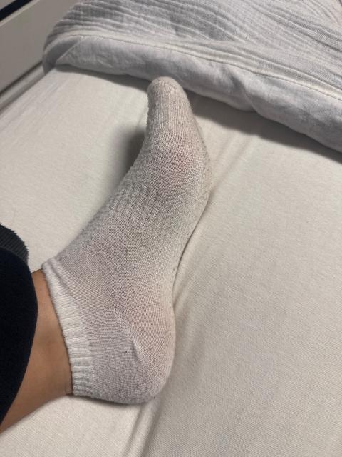 Getragene Socken und Fußbilder Size 38