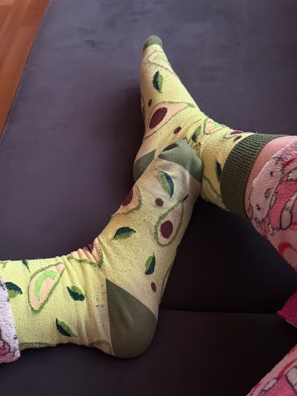 Ohne Marke Getragene Avocado Socken Size 38