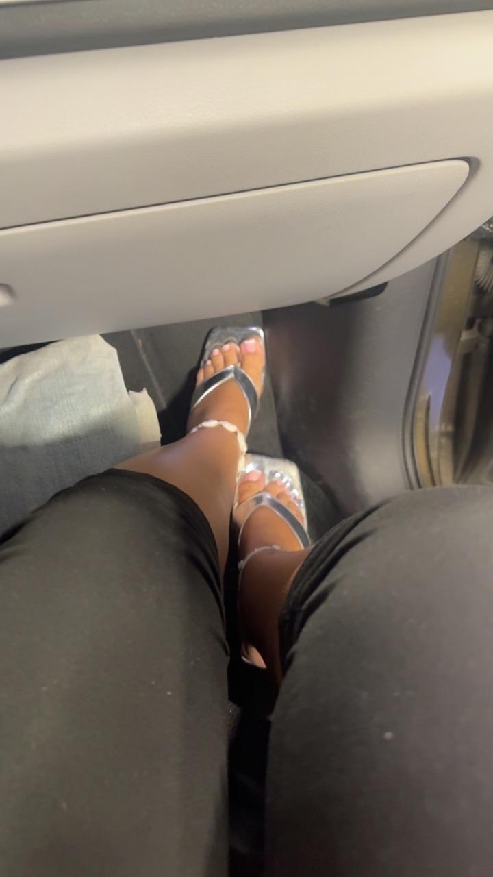 Silberne highheels