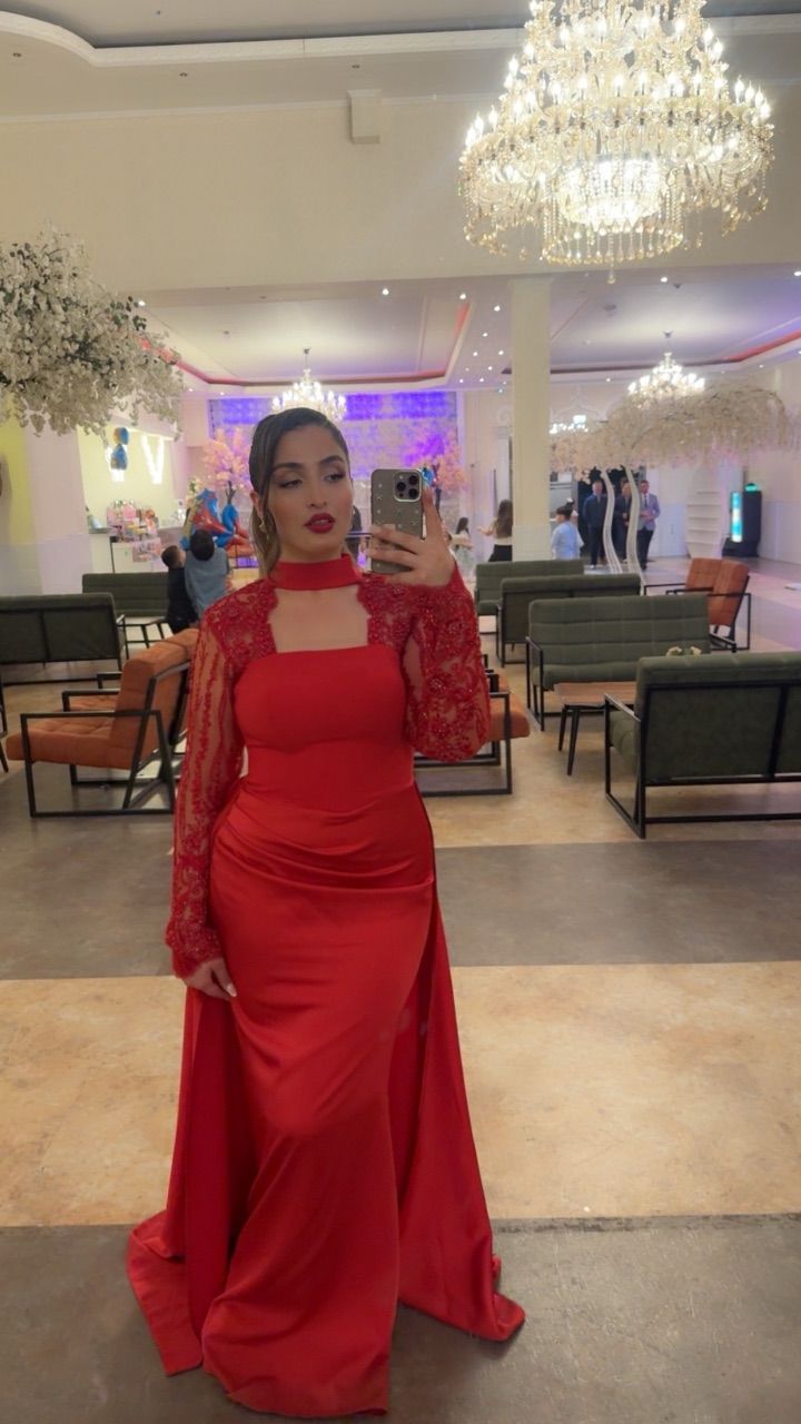 Rotes Abendkleid Size L