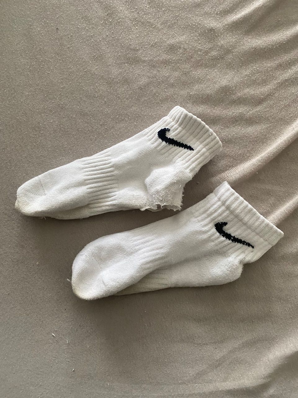 Getragene Nike Socken