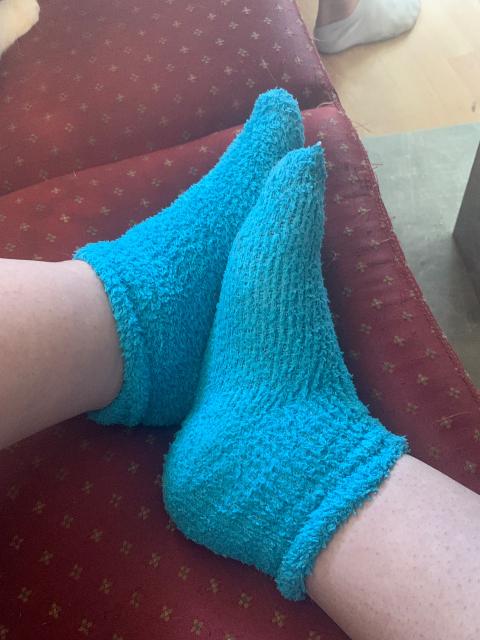 Ohne Marke Blaue Kuschelsocken Size L