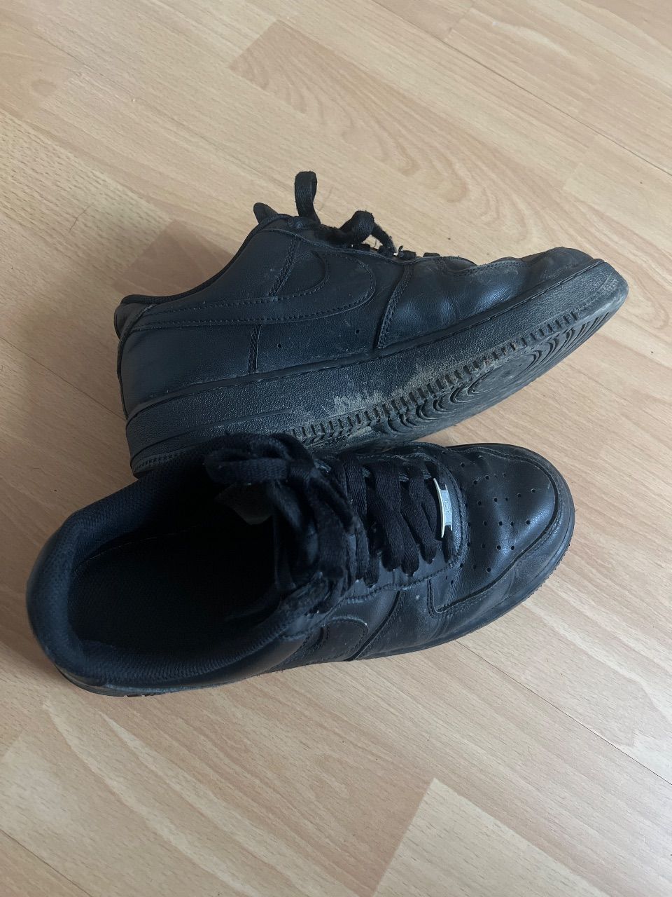 Nike Schwarze Nike Airforce getragen  Size 41