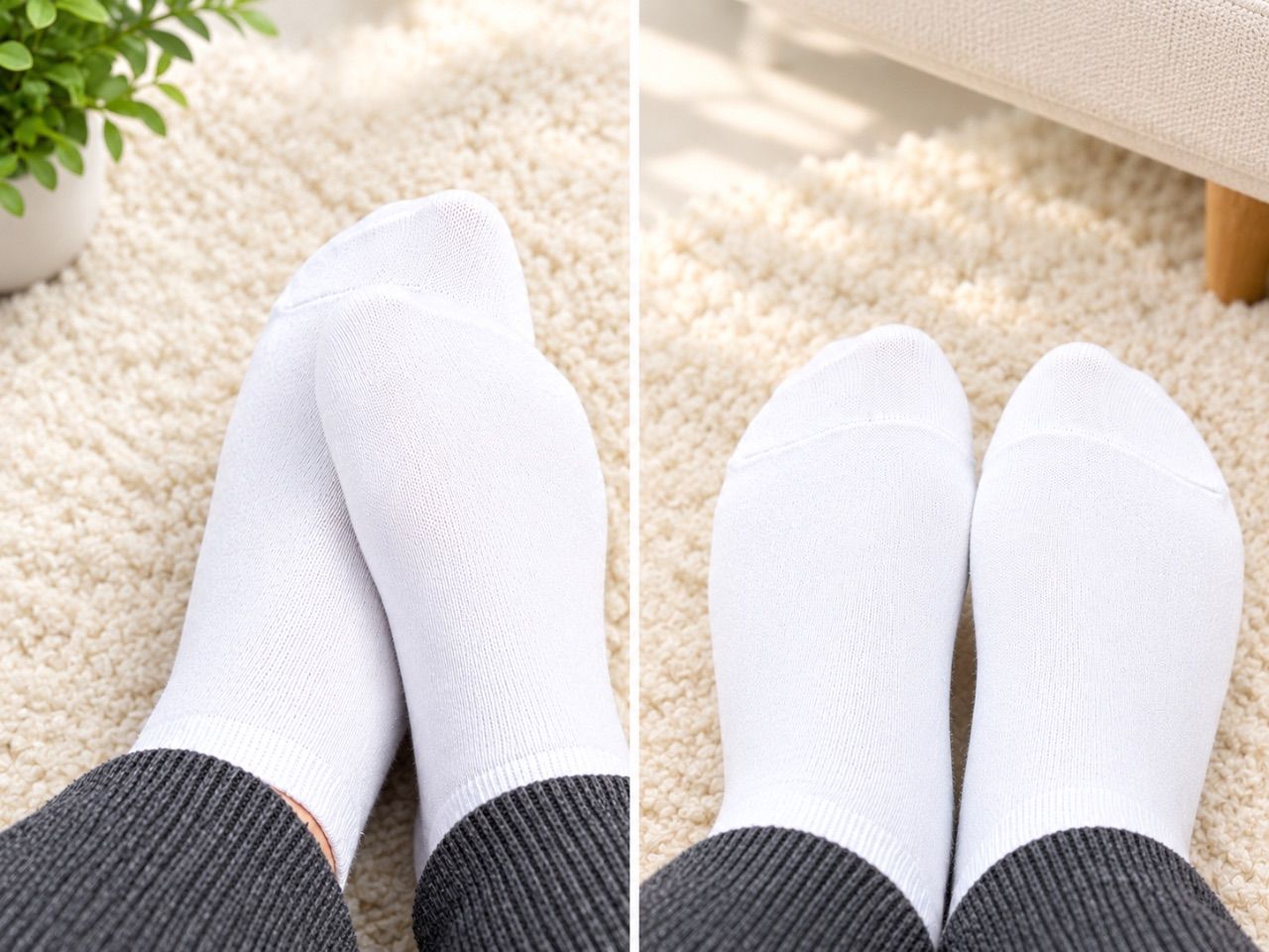 Ohne Marke Getragene Socken GR.35/36 Size XS