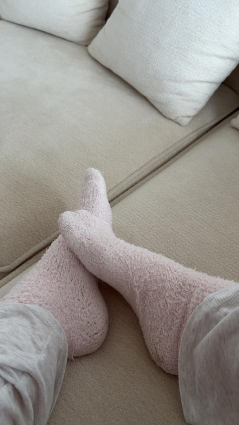 Gemütliche rosa kuschelsocken:)