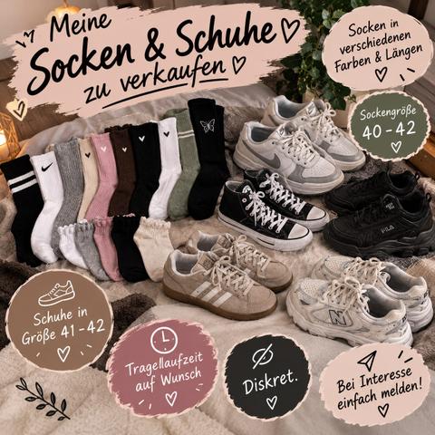 Socken und Schuhe getragen Size M