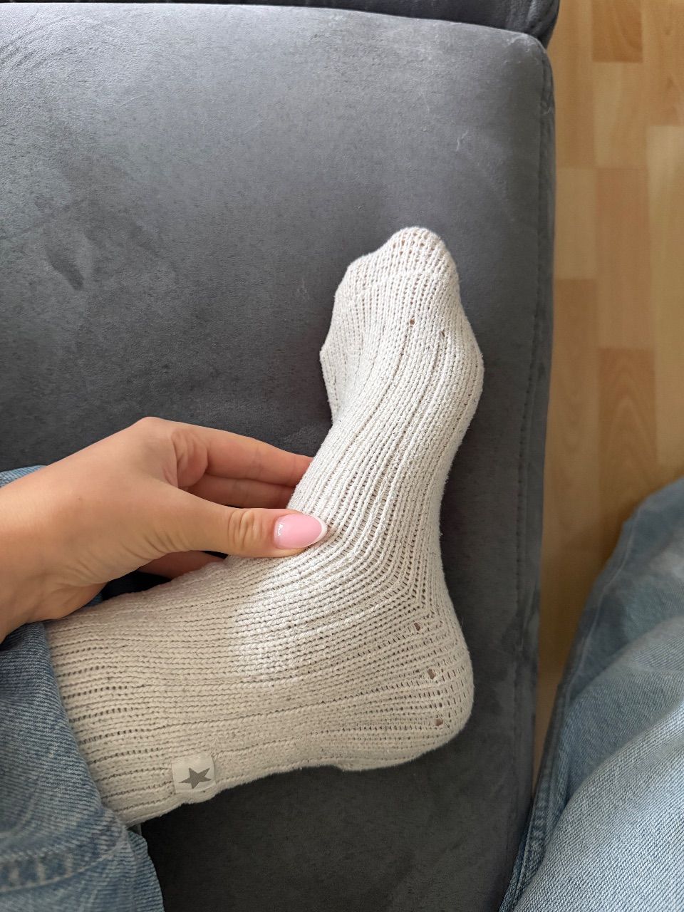 Getragene Socken