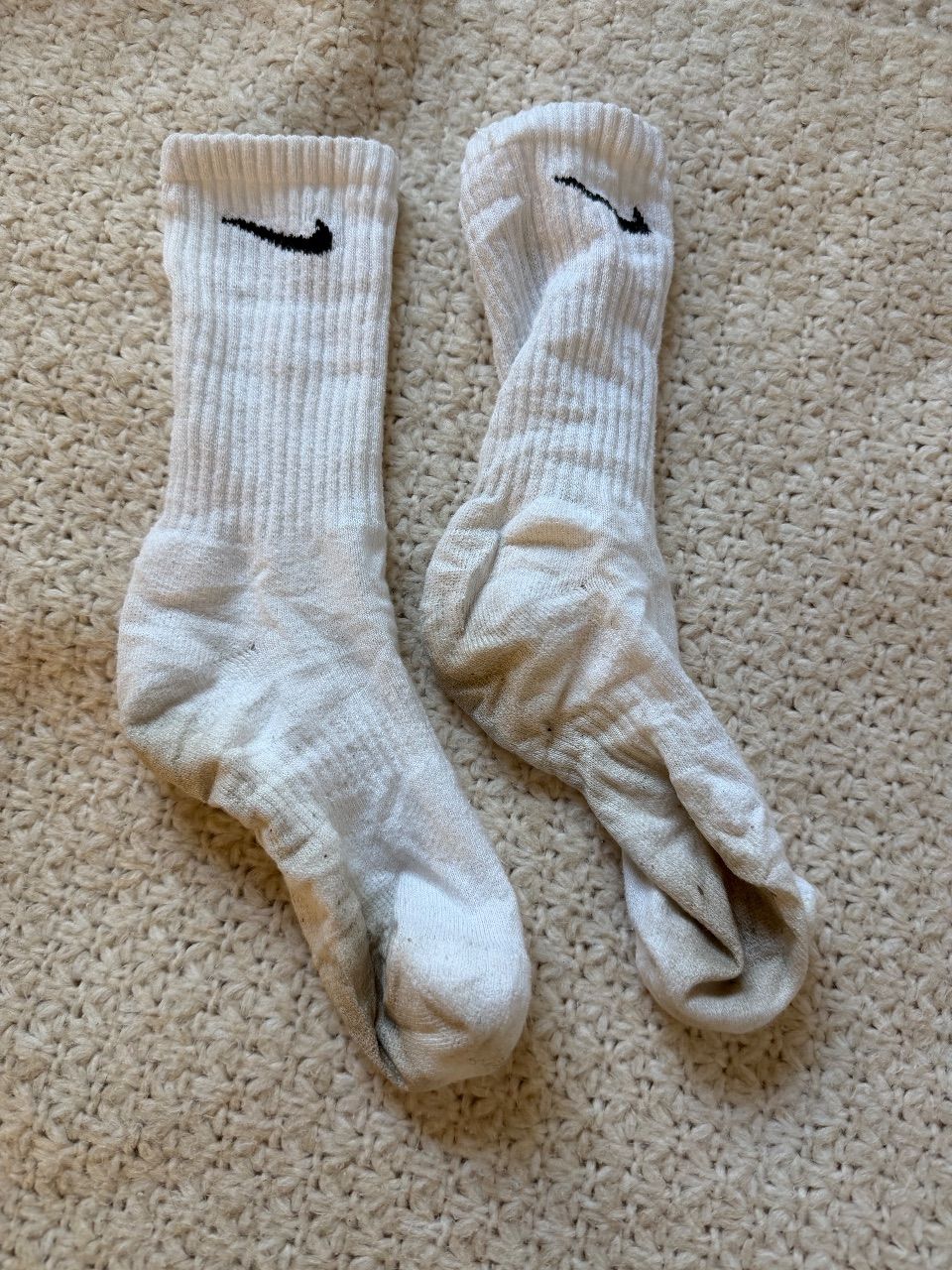 Nike  Getragene Weiße Socken  Size 42