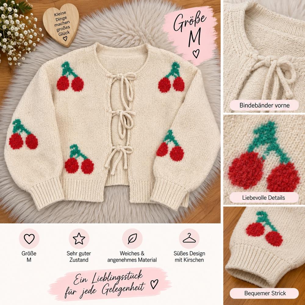 Süße Strickjacke mit Kirchen