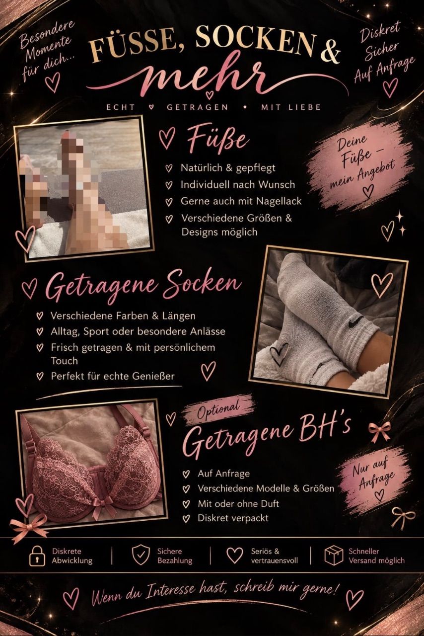 Fuß Bilder& getragene Socken  Size M