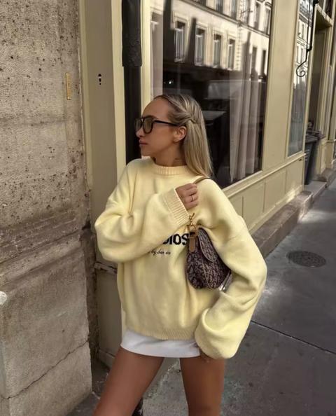 Gelber Oversized Sweater