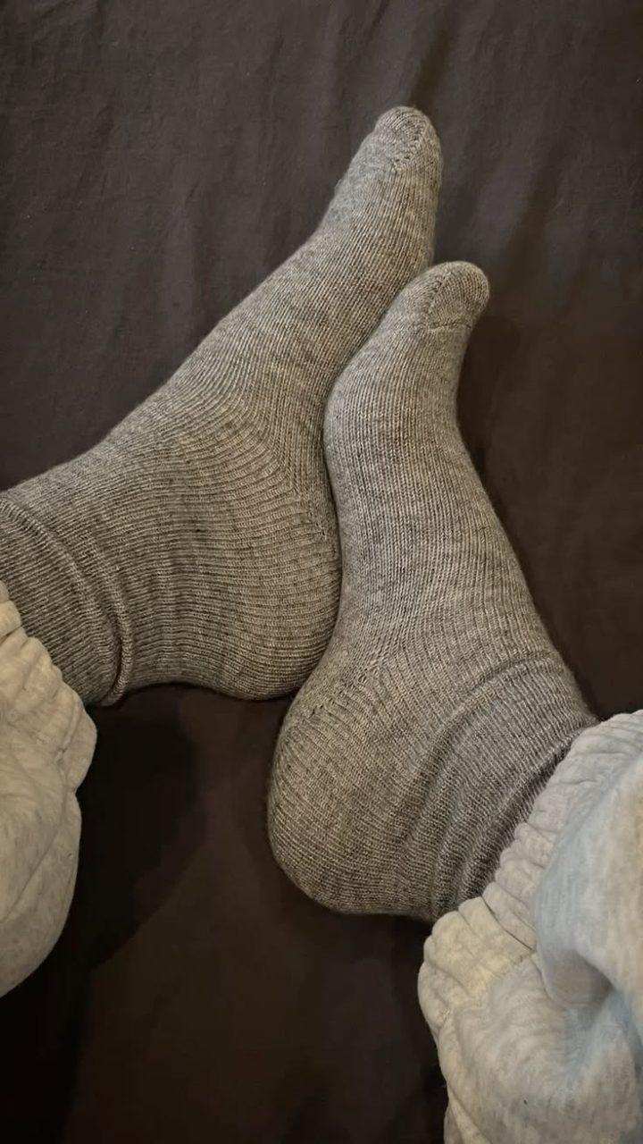 Grey soft vanilla scented socks