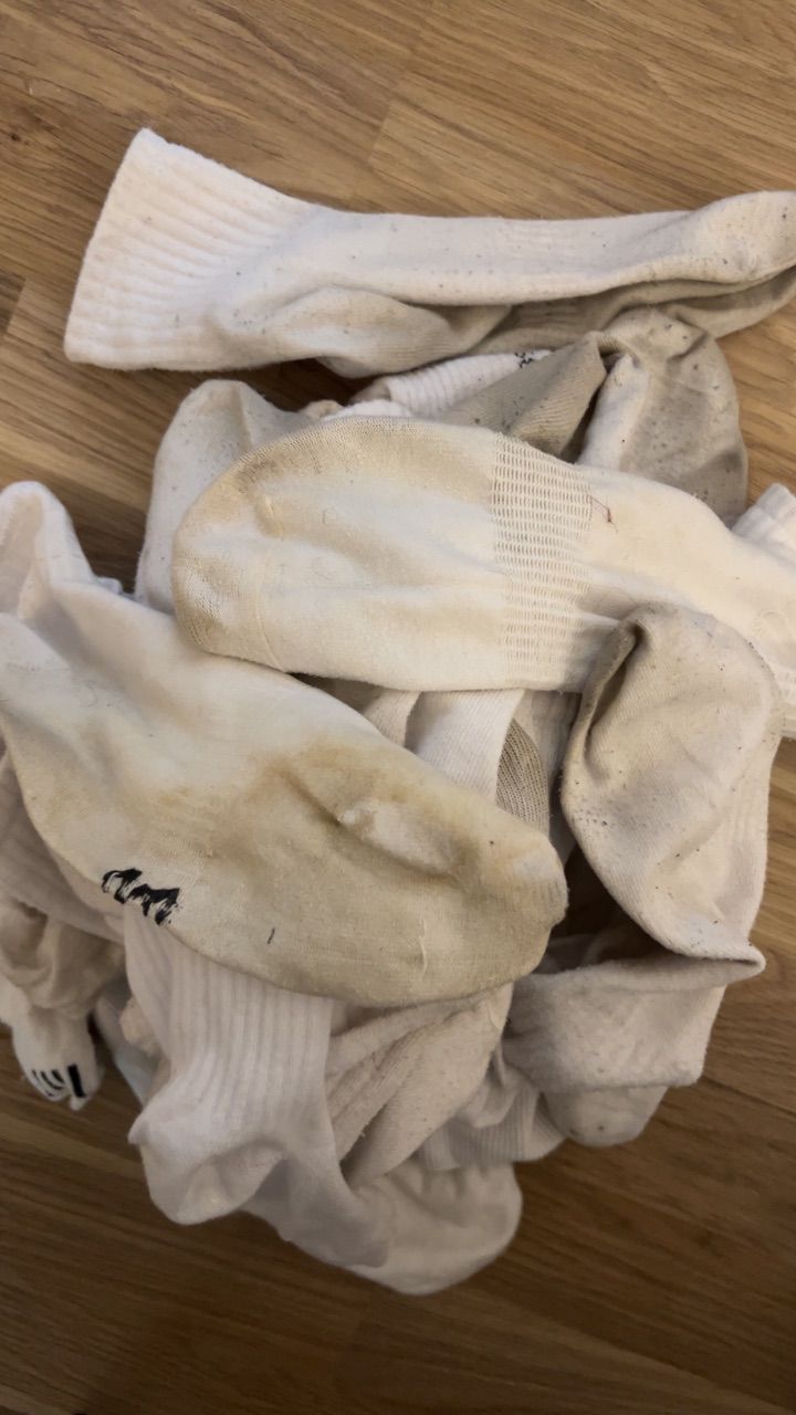 weiße getragene socken  Size 37