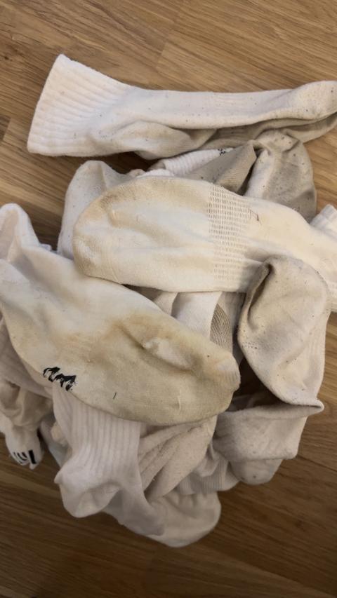 weiße getragene socken Size 37