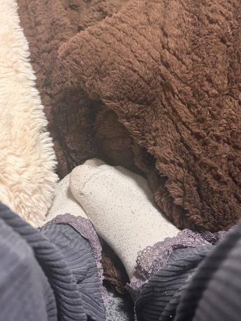 Weiße Socken - getragen
