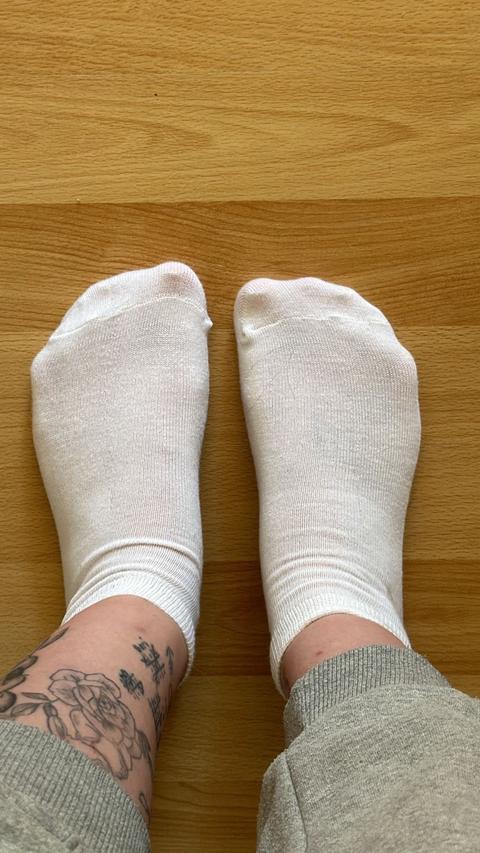 Weisse Sneaker Socken gerne getragen Size XS