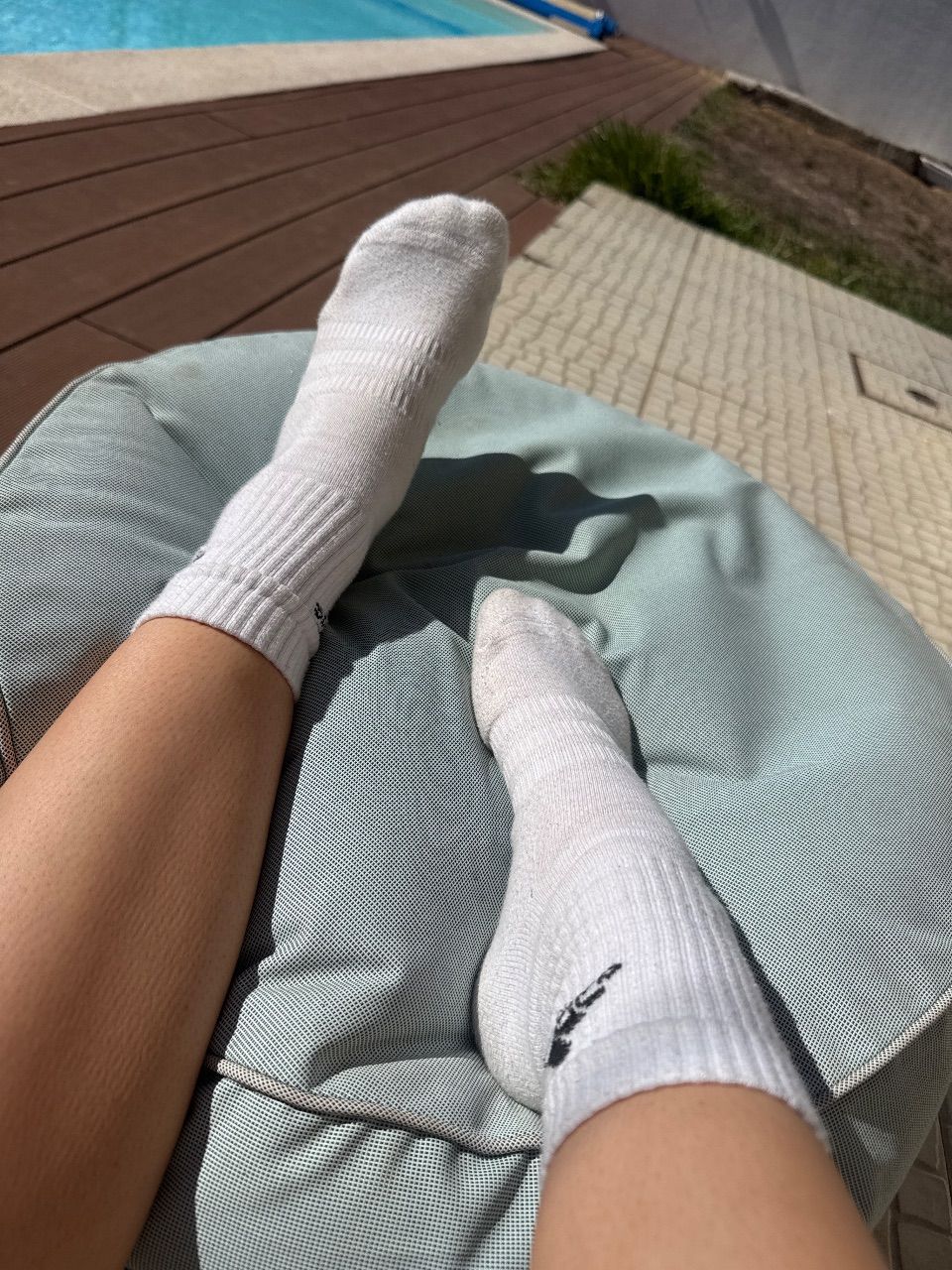 Used White adidas woman socks  Size S