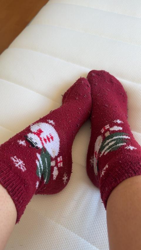 Used Christmas socks