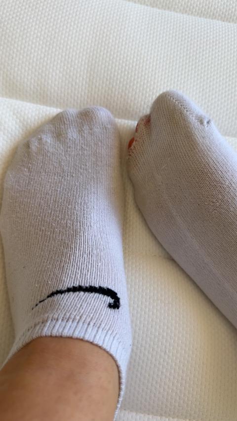 White used socks Size 37