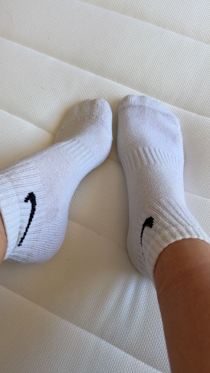 Used white Nike socks  Size 37