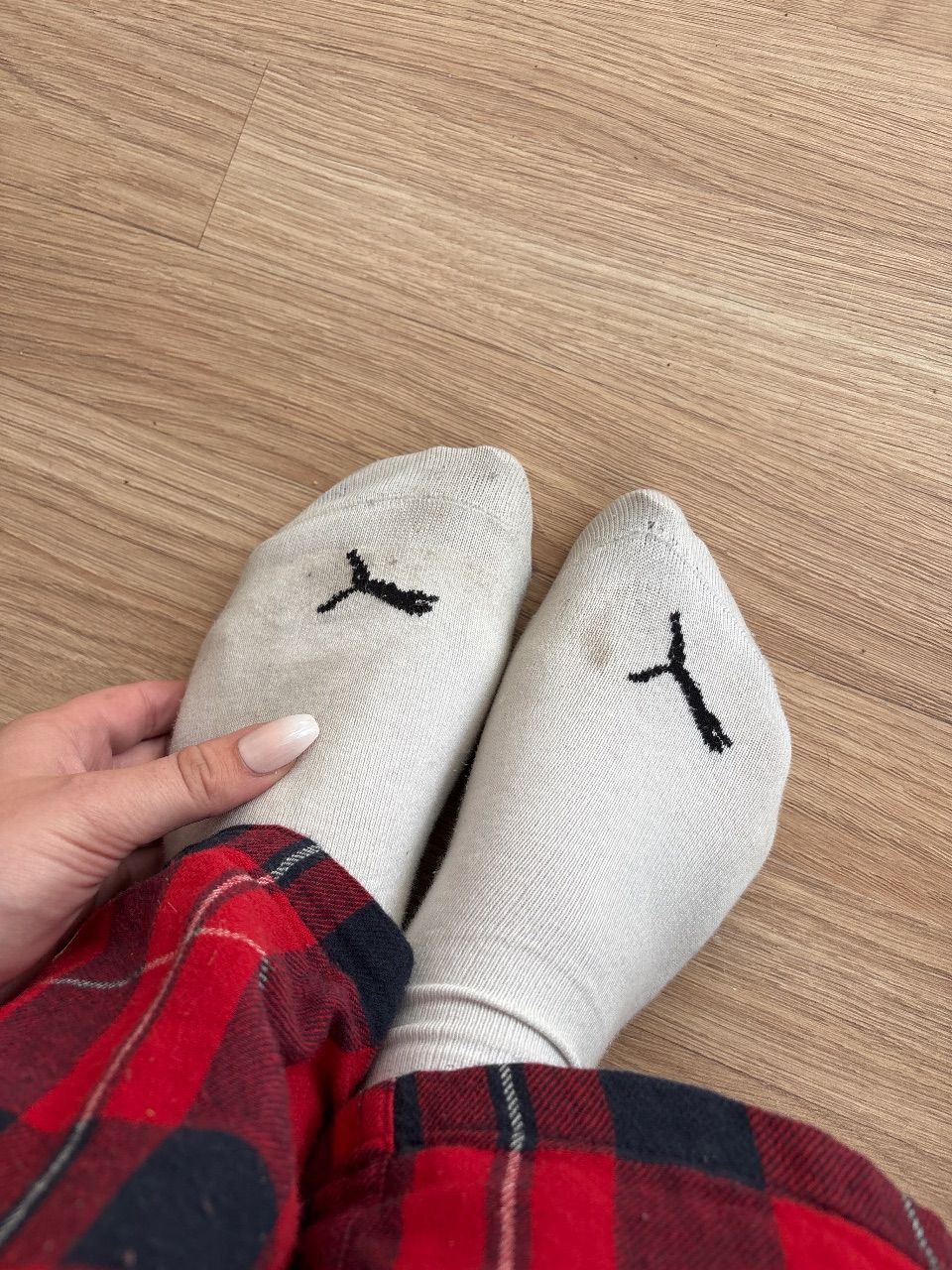 Getragene Socken