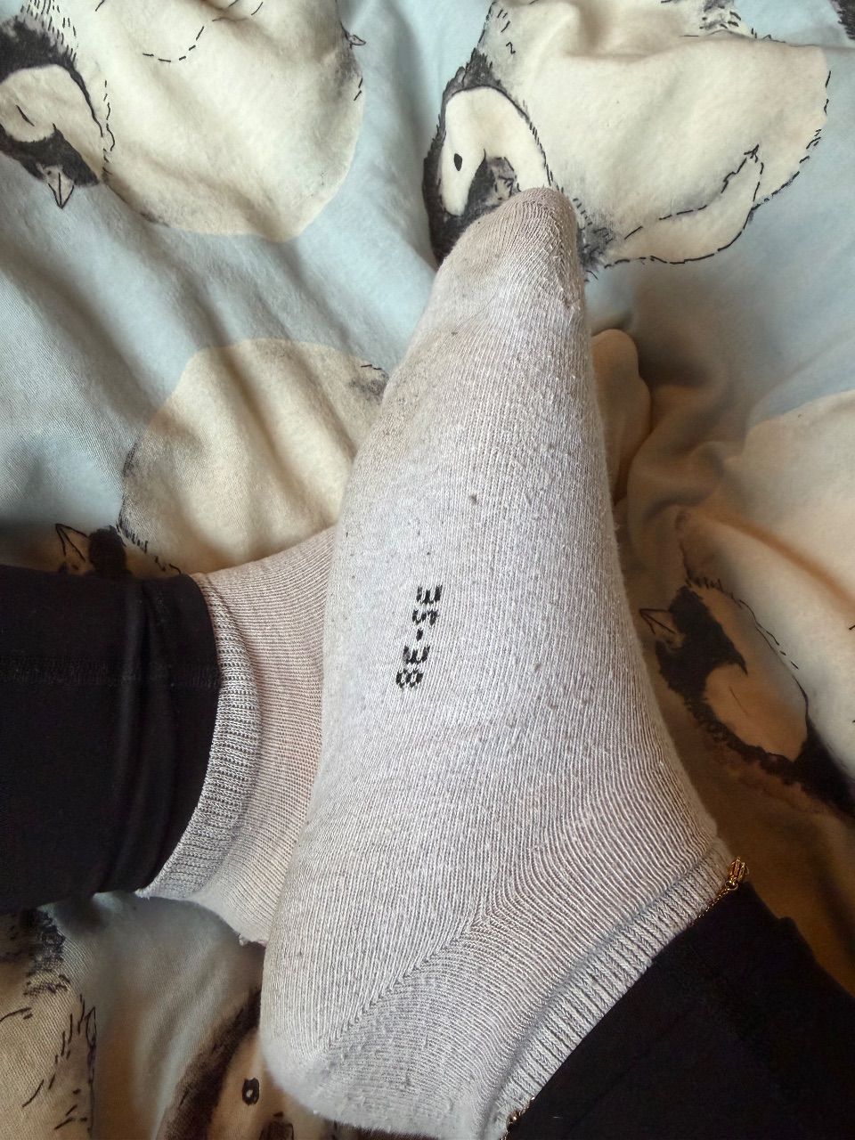 Getragene Socken