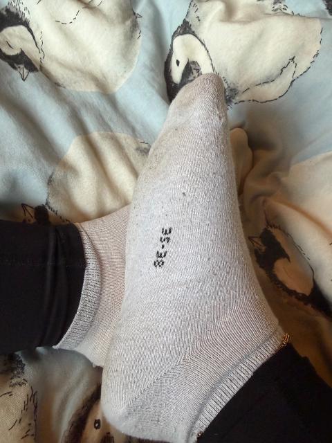 Getragene Socken