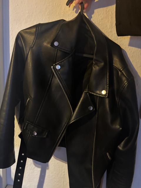 Zara Leder jacke Size S