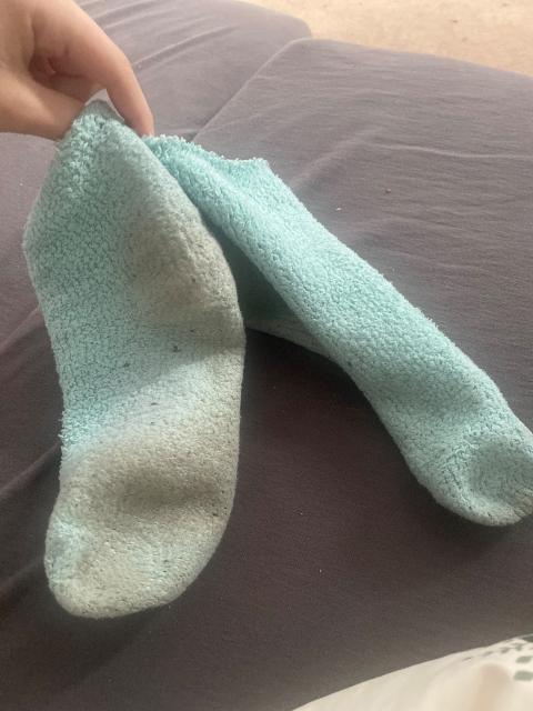 Getragene kuschelsocken