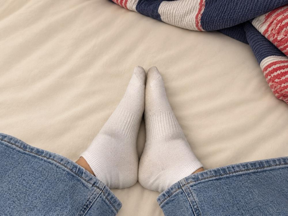 Getragene Socken