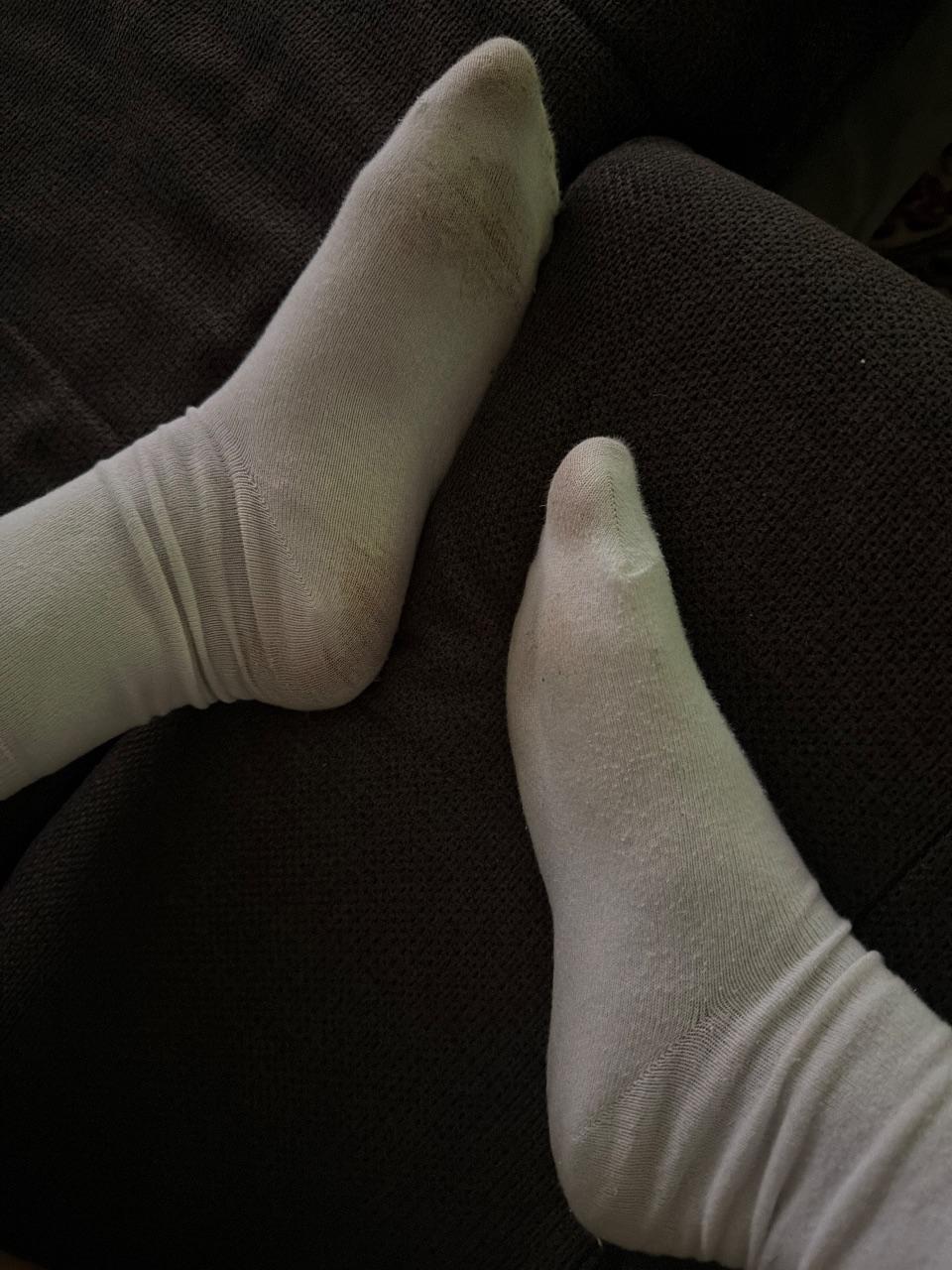 Gut getragene socken