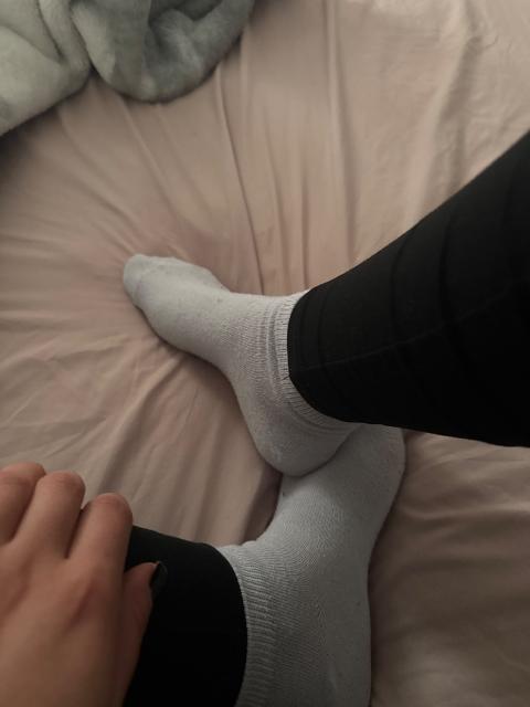Getragene Socken