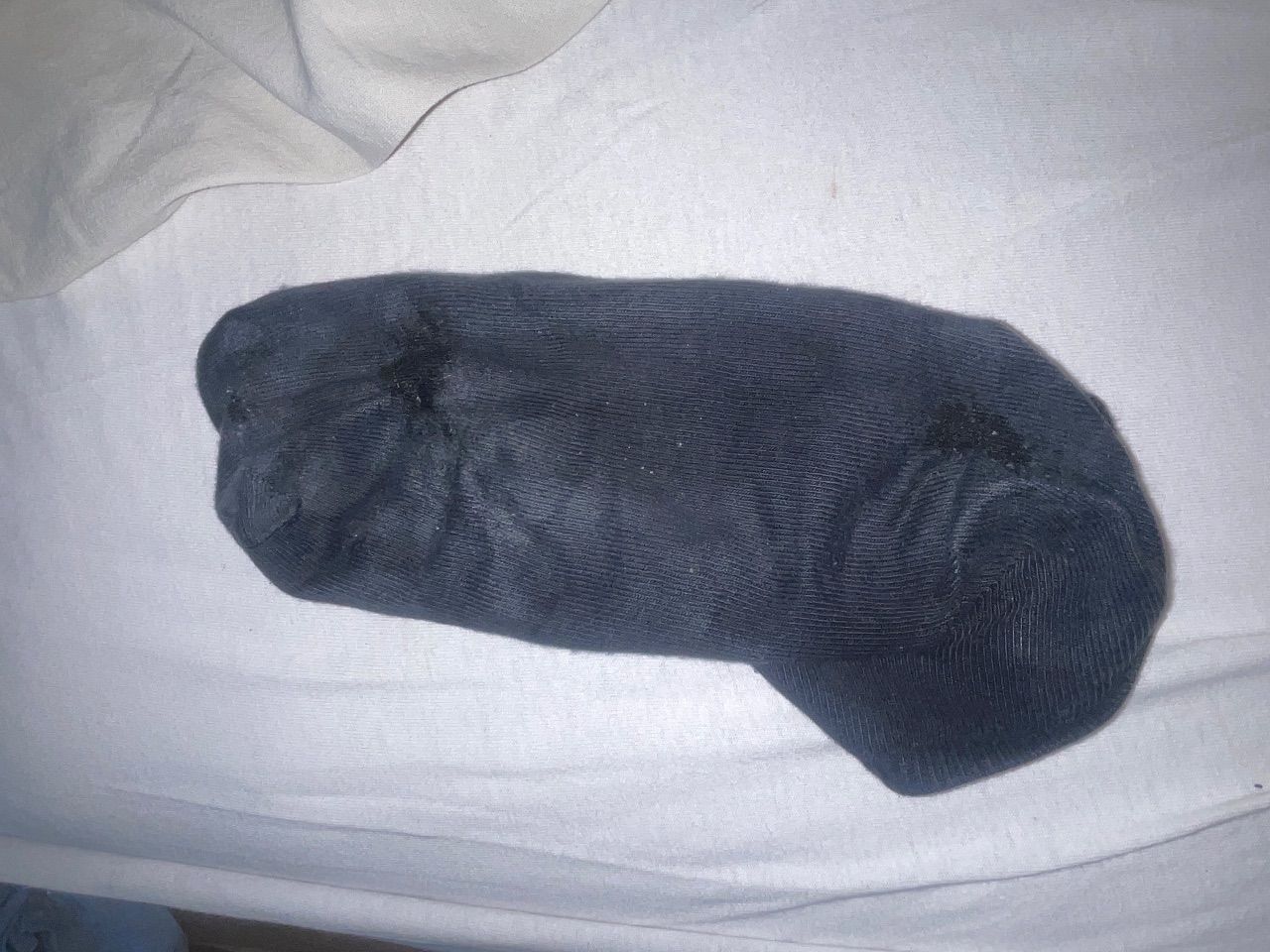 Getragener Schwarze socke Size XS