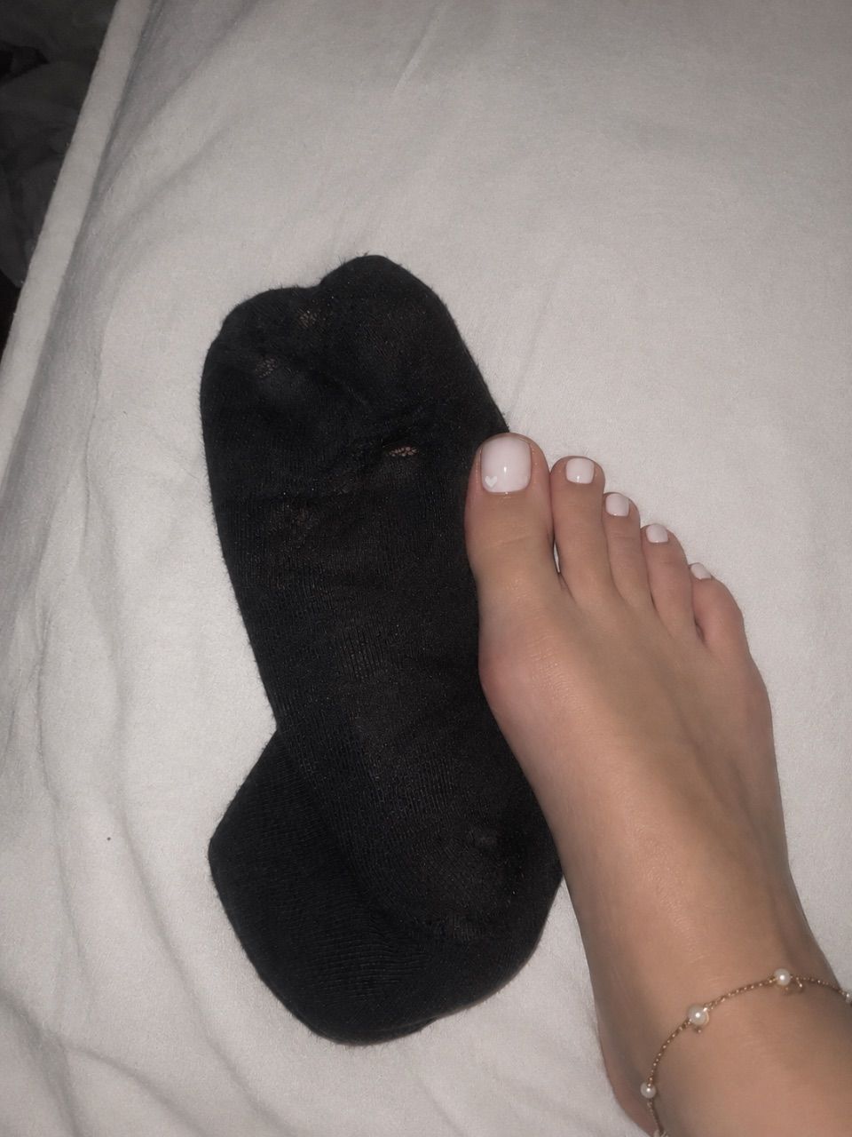 Genutzter Schwarzer Socke Size XS