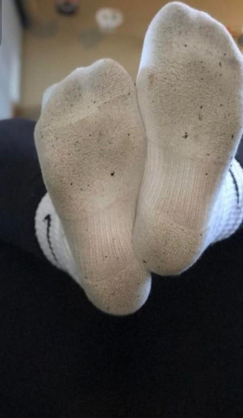 Getragene Socken
