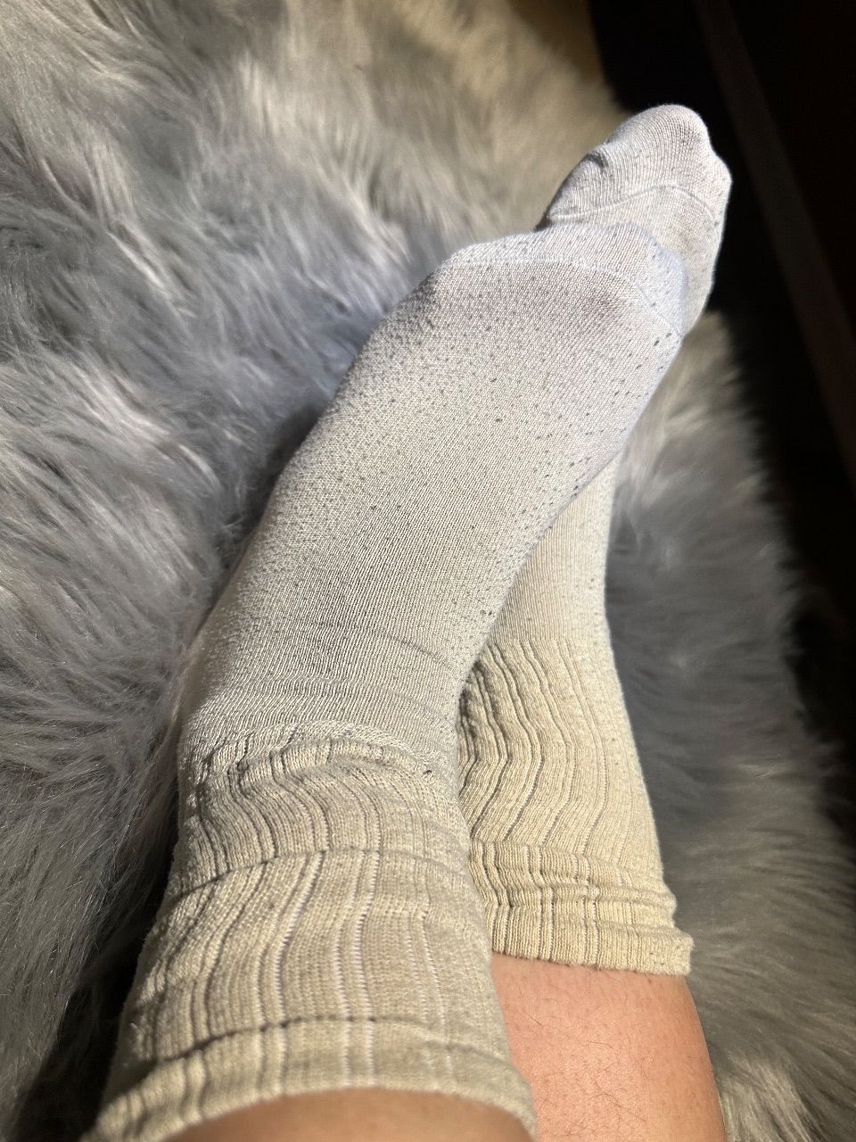 Ohne Marke Getragene lange Socken 