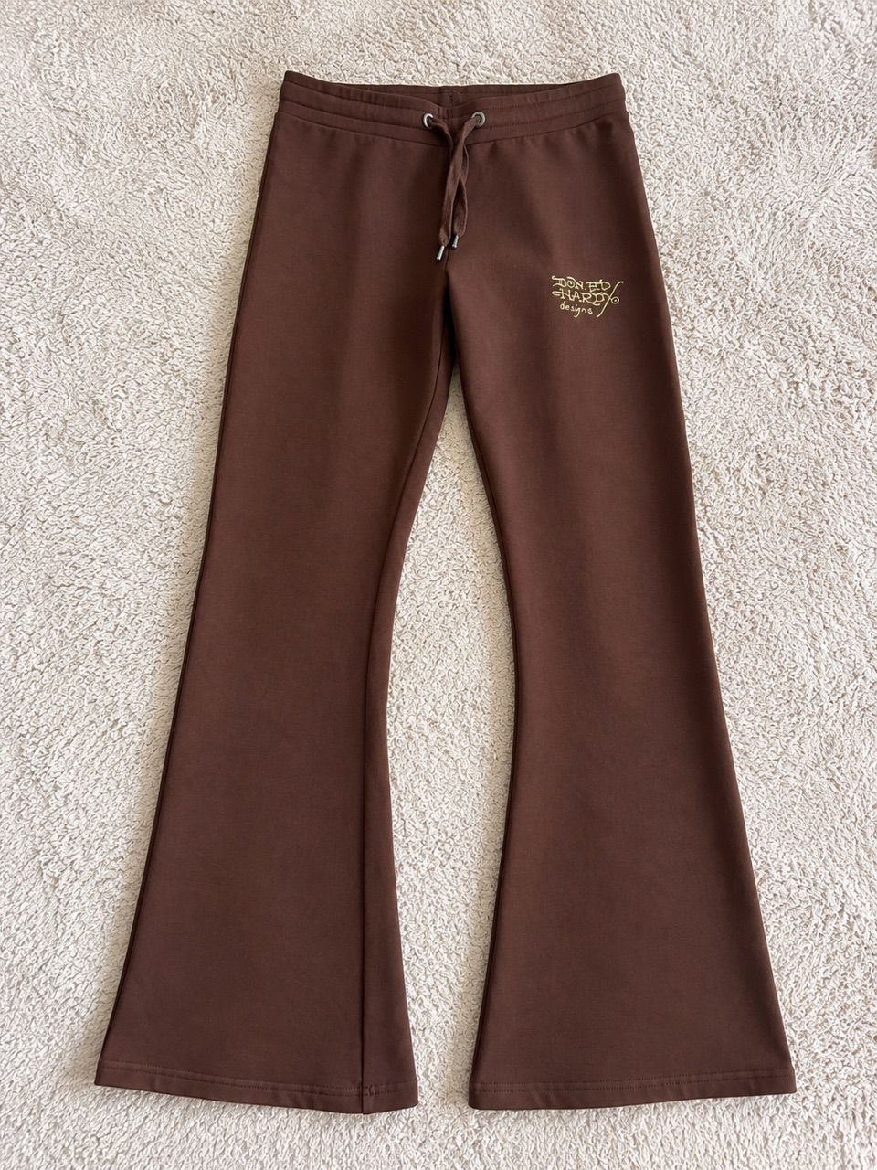 Ed Hardy Flared Hose in braun