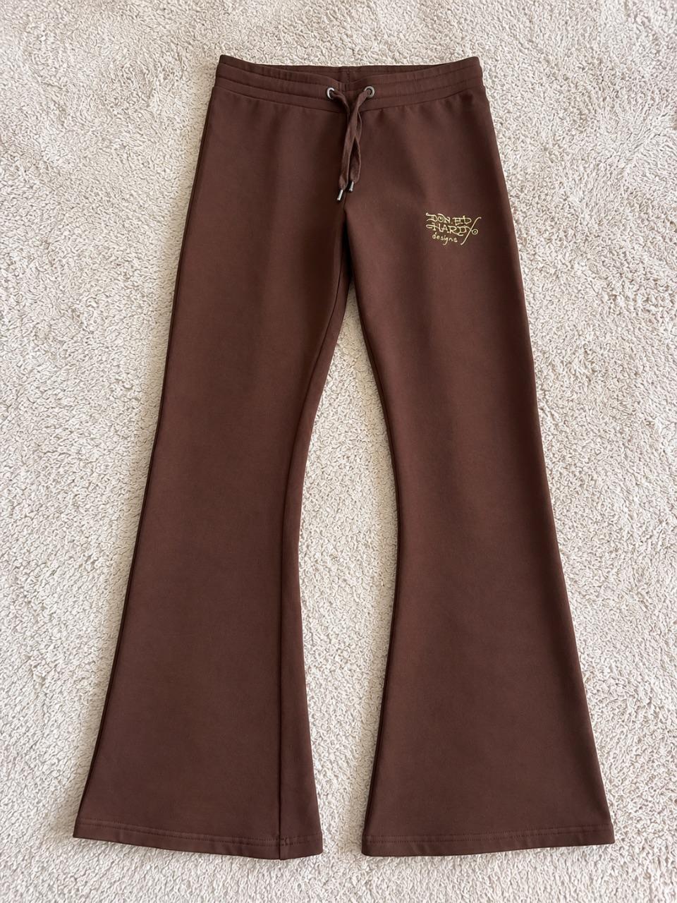 Ed Hardy Flared Hose in braun