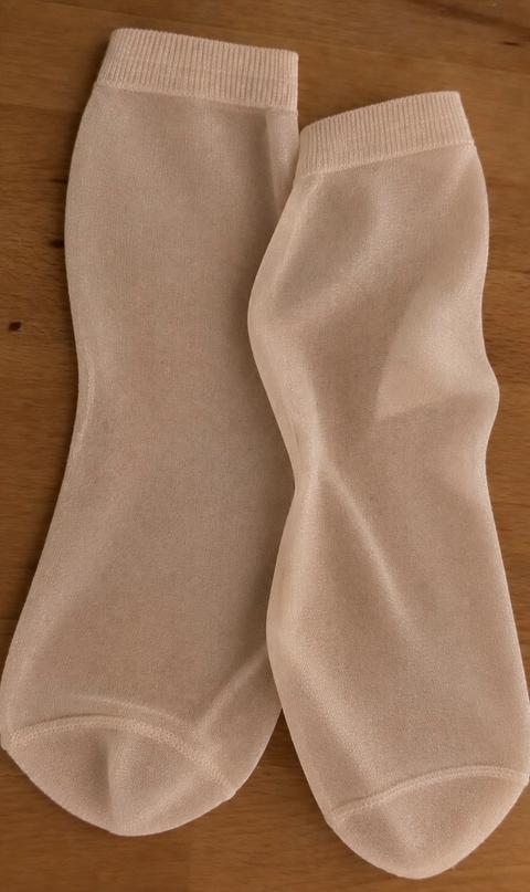 Getragene Nylon Socken