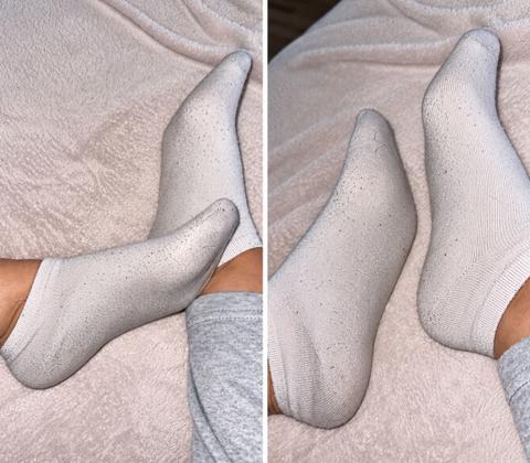 Ohne Marke Weiße getragene Sneakersocken – 1 Tag getragen Size XS