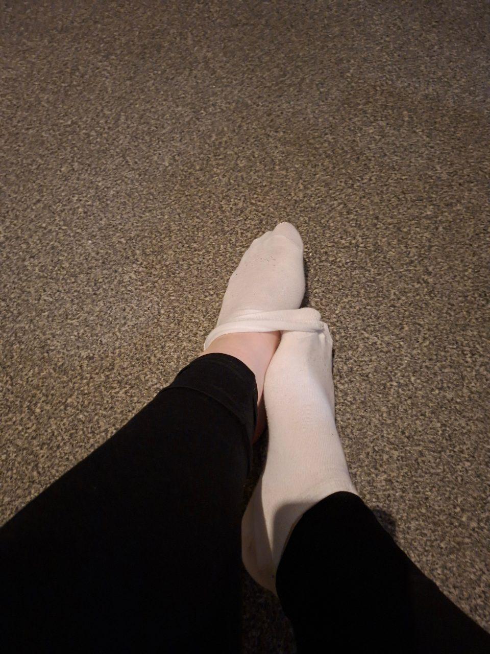 Getragene Socken (beim Sport)