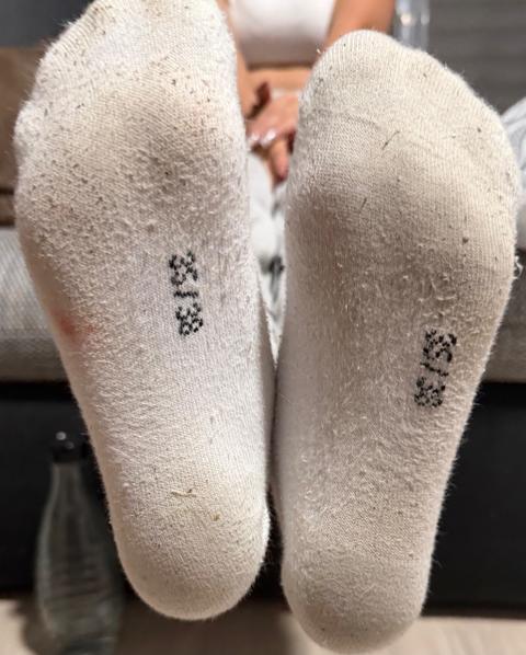 getragene Socken