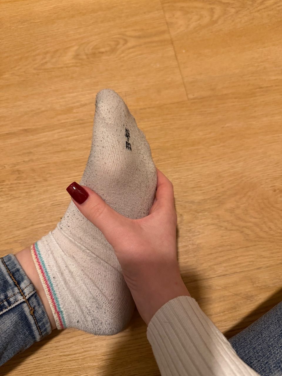 Sneaker Socken getragen  Size 39